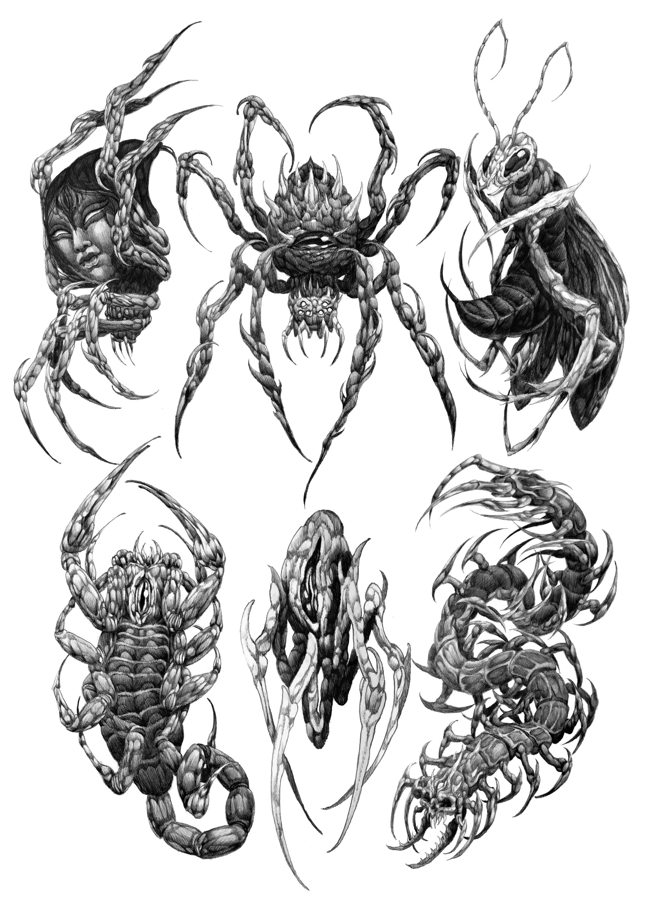 Flash Sheet 04, original tattoo flash design available by Mark Worst